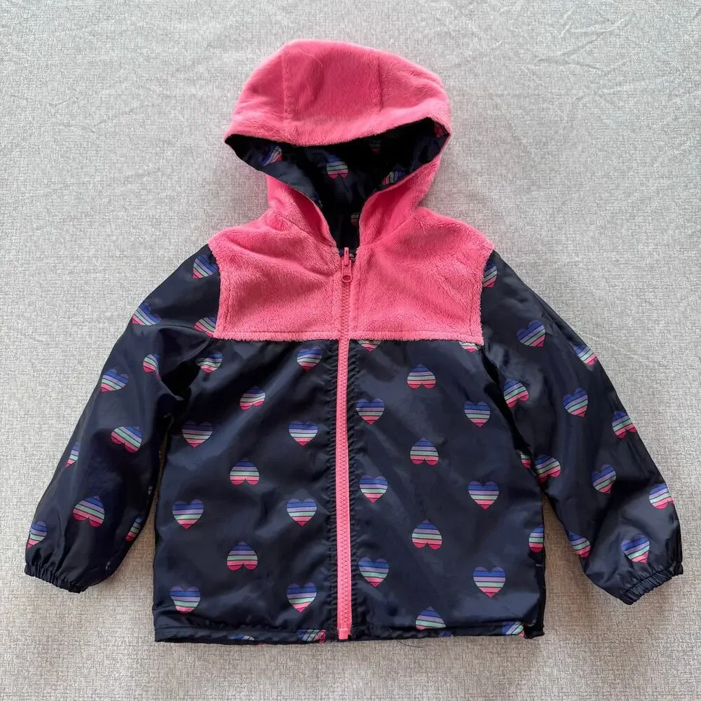 Oshkosh B’Gosh Reversible Fleece Lined Jacket Size 3T